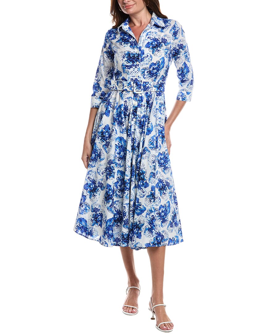 Samantha Sung Aster Midi Dress In Blue