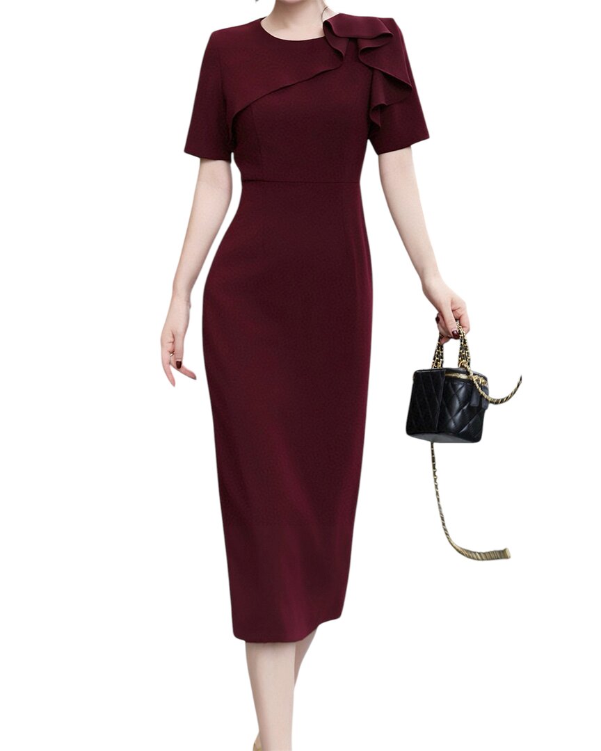 Lanelle Midi Dress In Red