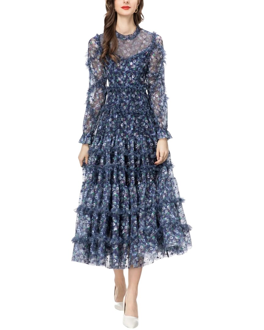 Lanelle Midi Dress In Blue