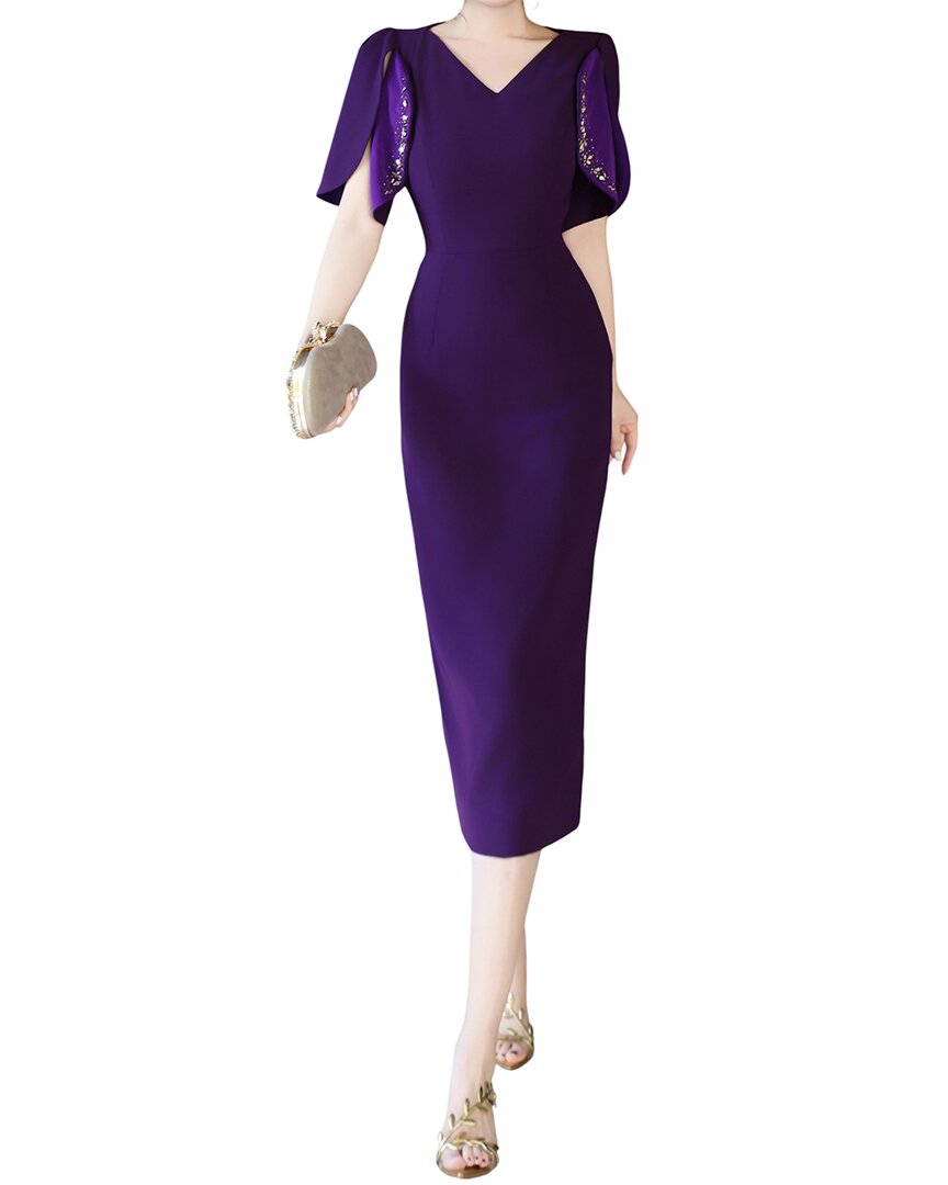 Burryco Brc By Midi Dress In Purple