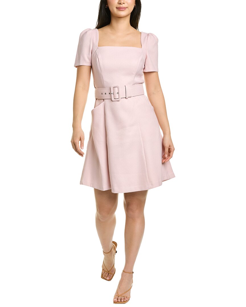 Donna Ricco Belted Mini Dress In Pink