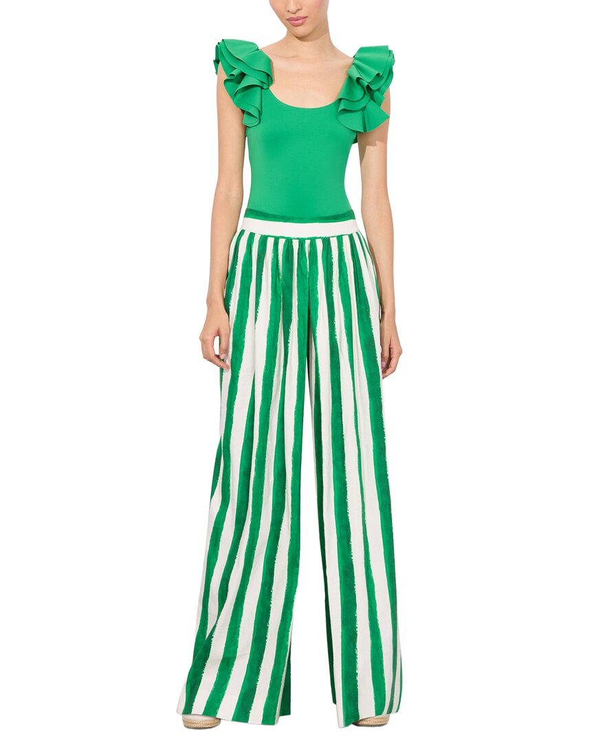 Alice And Olivia Alice + Olivia Tawny Bodysuit In Green