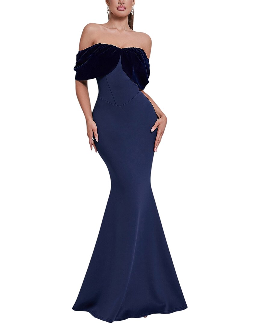 Oloey Maxi Dress In Blue
