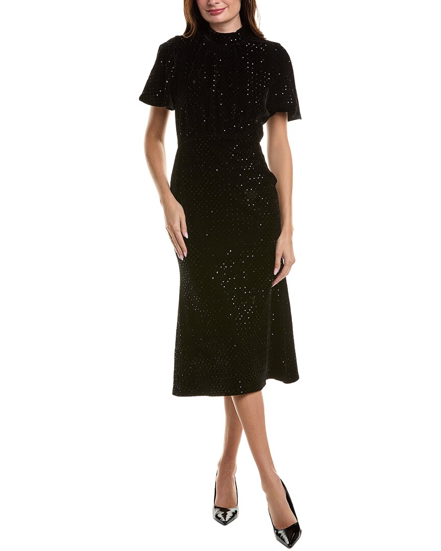 Julia Jordan Velvet Midi Dress In Animal Print