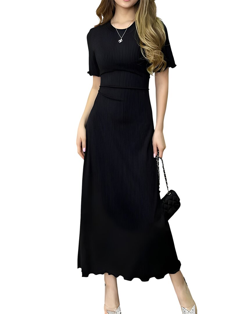 Linda Charm Midi Dress In Black