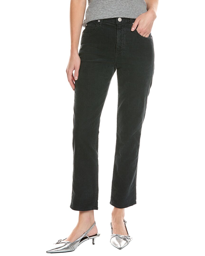 Amo Denim Amo Chloe Vintage Black Corduroy Crop Jean In Black