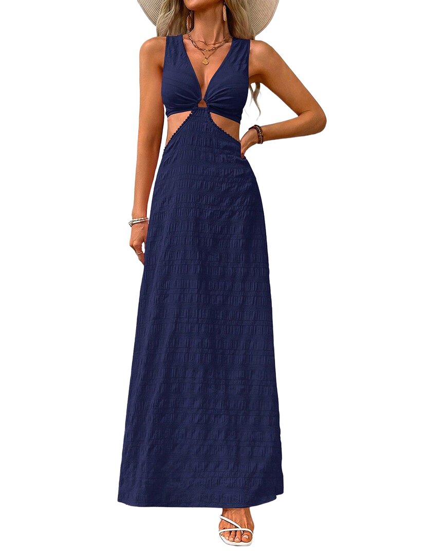 Gvibi Maxi Dress In Navy Blue