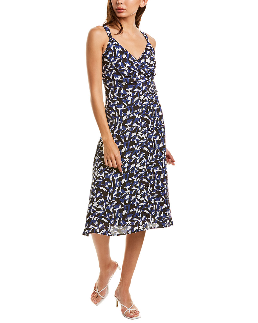 Image of Donna Karan Draped Midi Dress