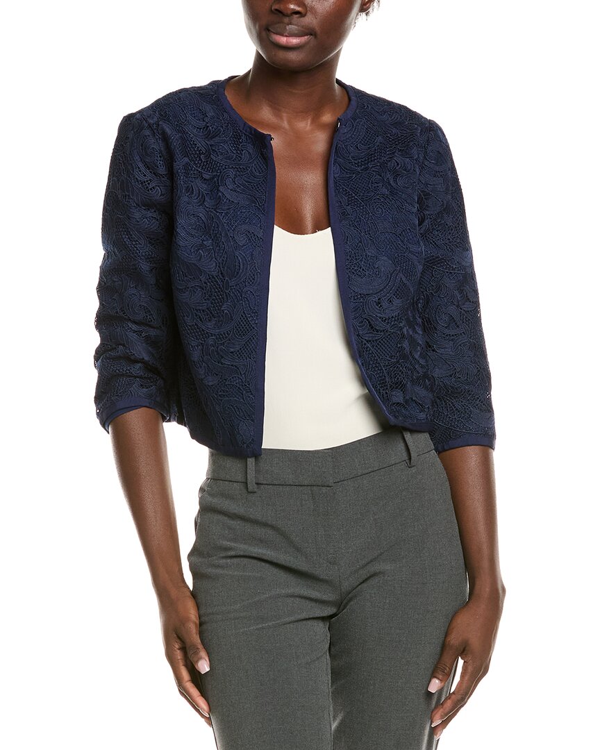 Kay Unger Harper Evening Jacket In Blue