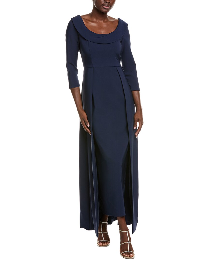 Kay Unger Arwen Walk-thru Gown In Blue