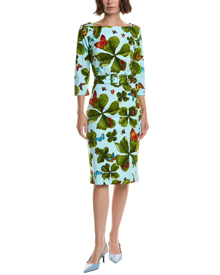 Samantha Sung Celine Sheath Dress In Blue