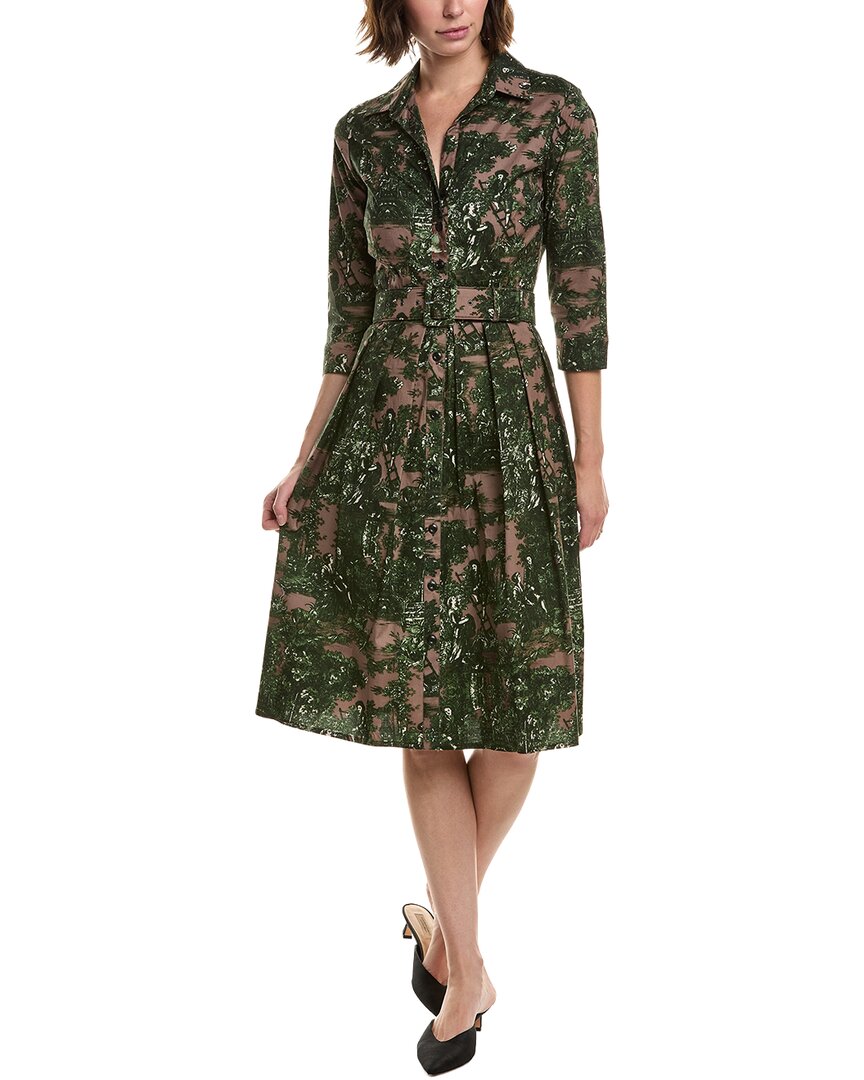 Samantha Sung Audrey #1 Shirtdress In Green