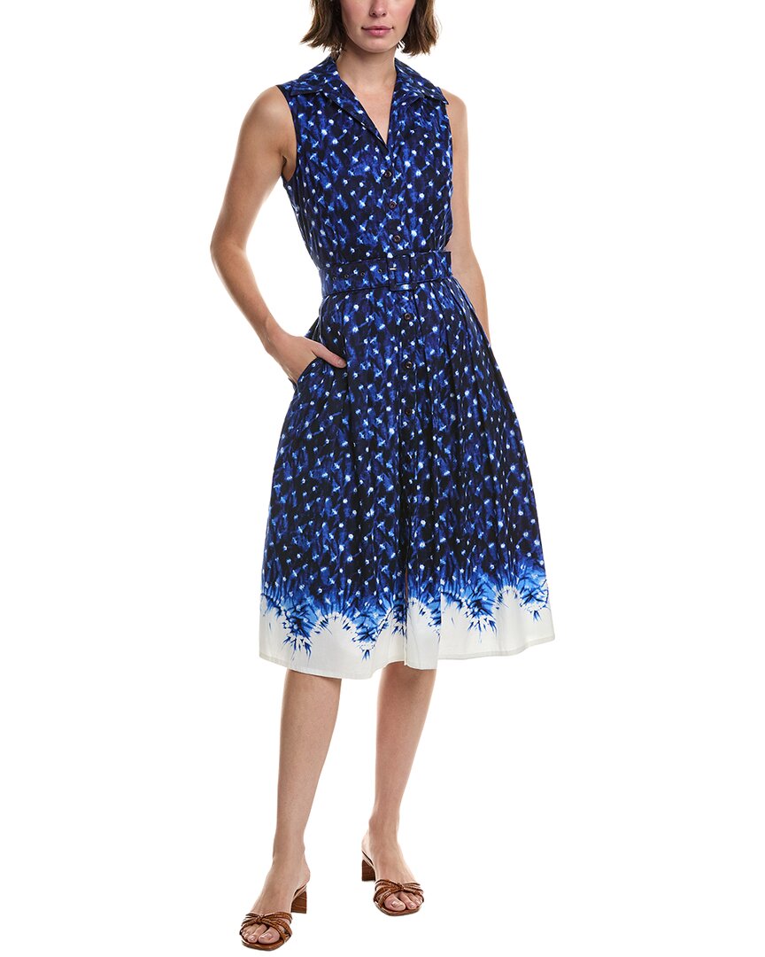 Samantha Sung Audrey #1 Shirtdress In Blue