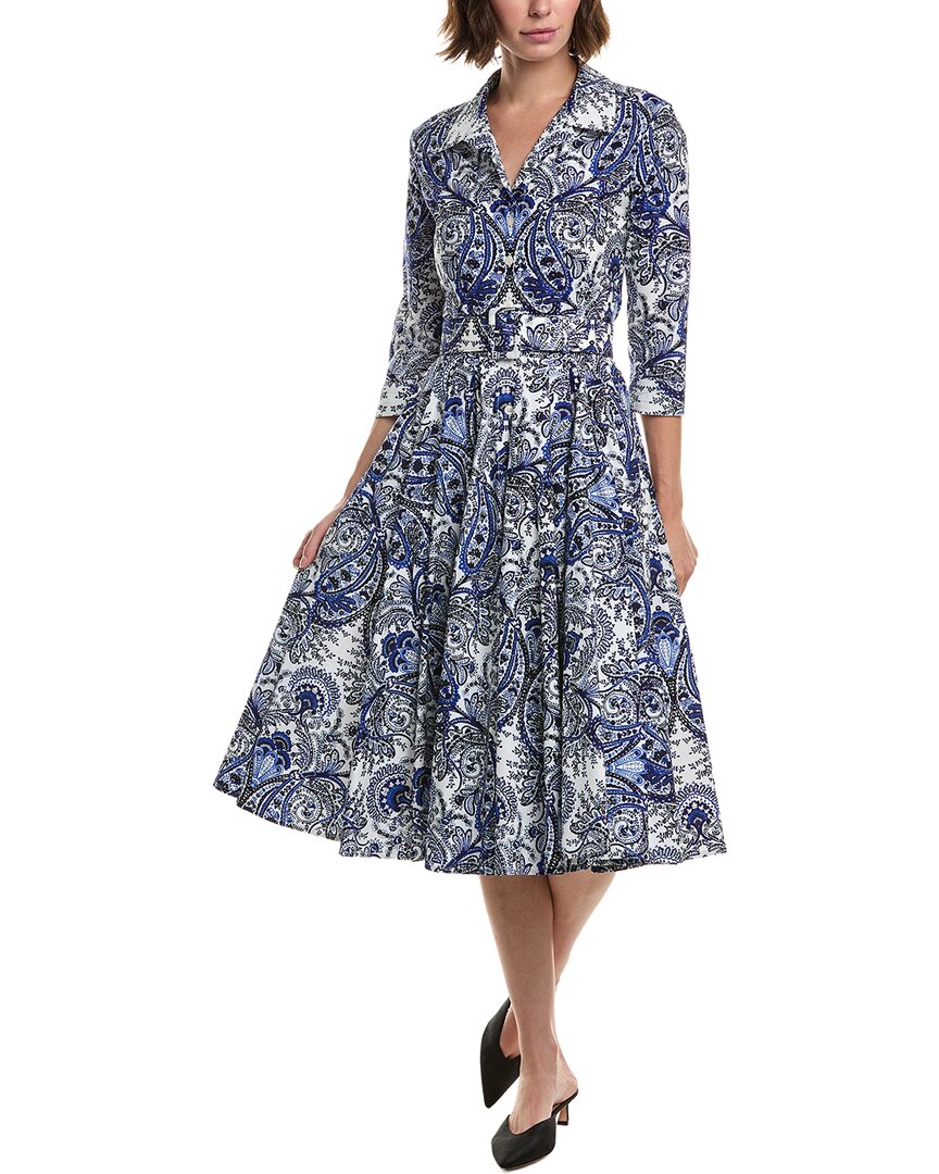 Samantha Sung Laurent Shirtdress In Blue