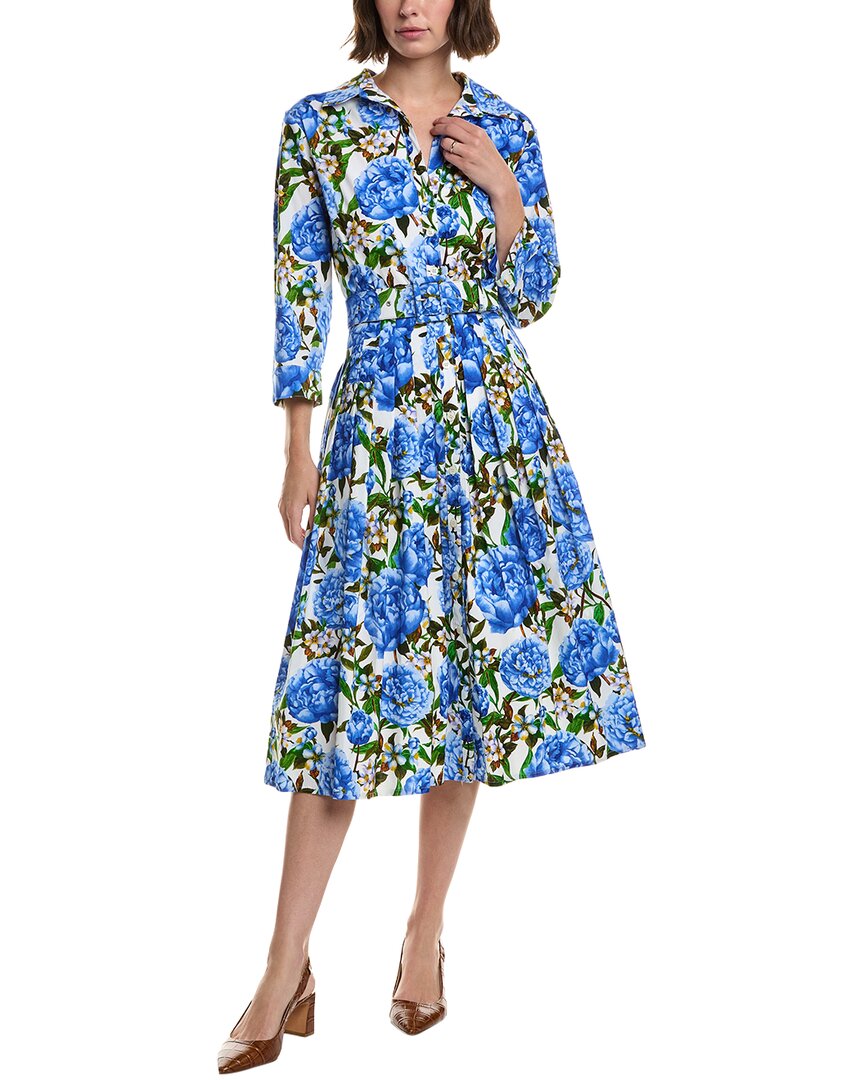 Samantha Sung Audrey Shirtdress In Blue