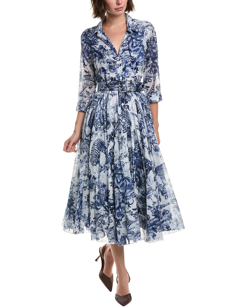 Samantha Sung Aster Midi Dress In Blue