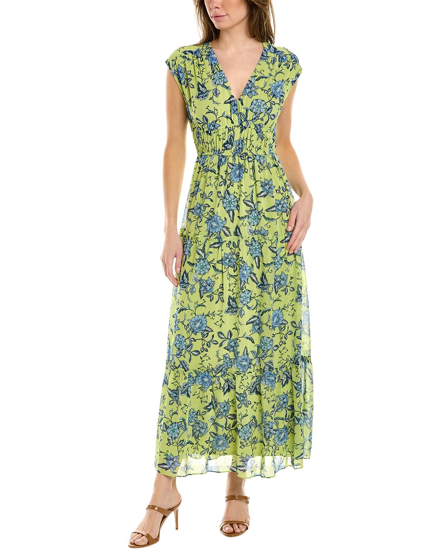 Maison Tara Cap Sleeve Maxi Dress In Green | ModeSens