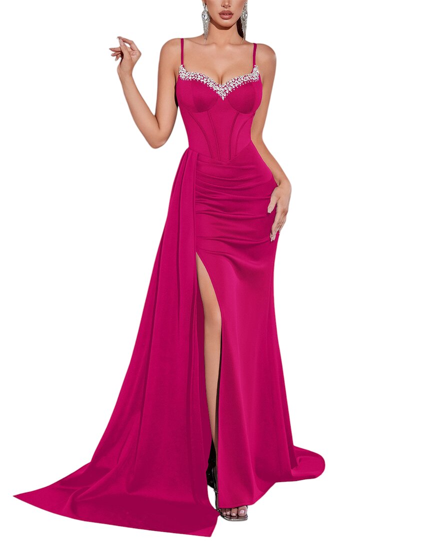 Amanda Royal Maxi Dress In Pink