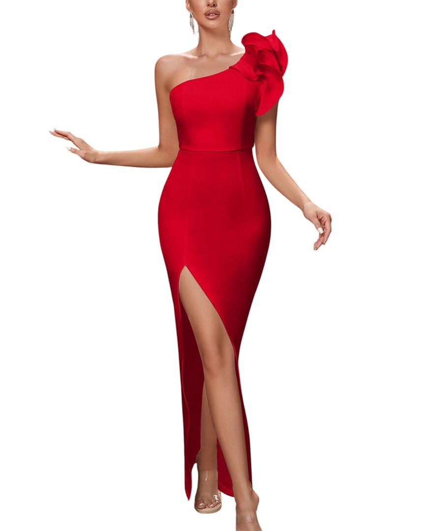 Amanda Royal Maxi Dress In Red