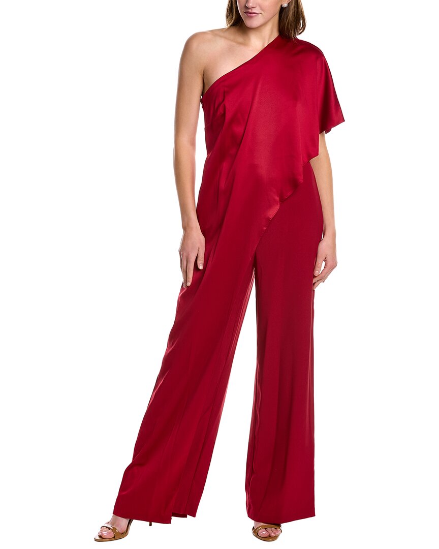 Adrianna Papell Wide Leg Jumpsuit In Red