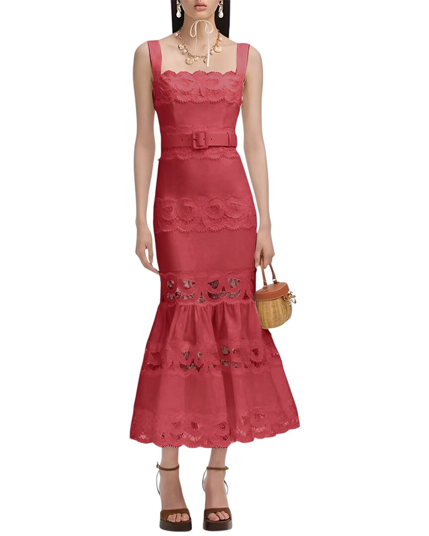 Mira Richi Midi Dress In Pink