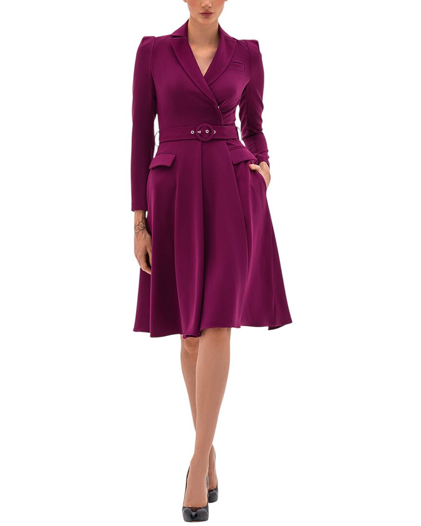 Bgl Midi Dress In Burgundy