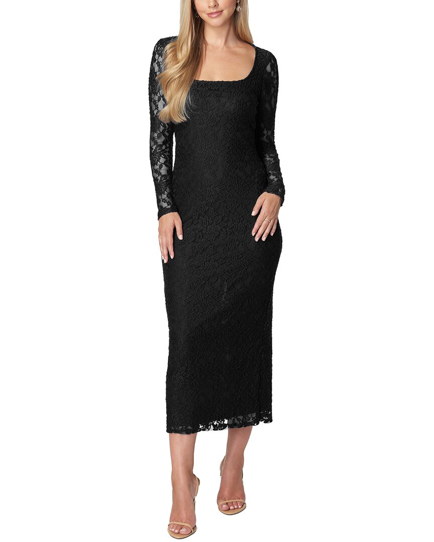 Bebe Women's Lace Square Beck Maxi Dress In Black