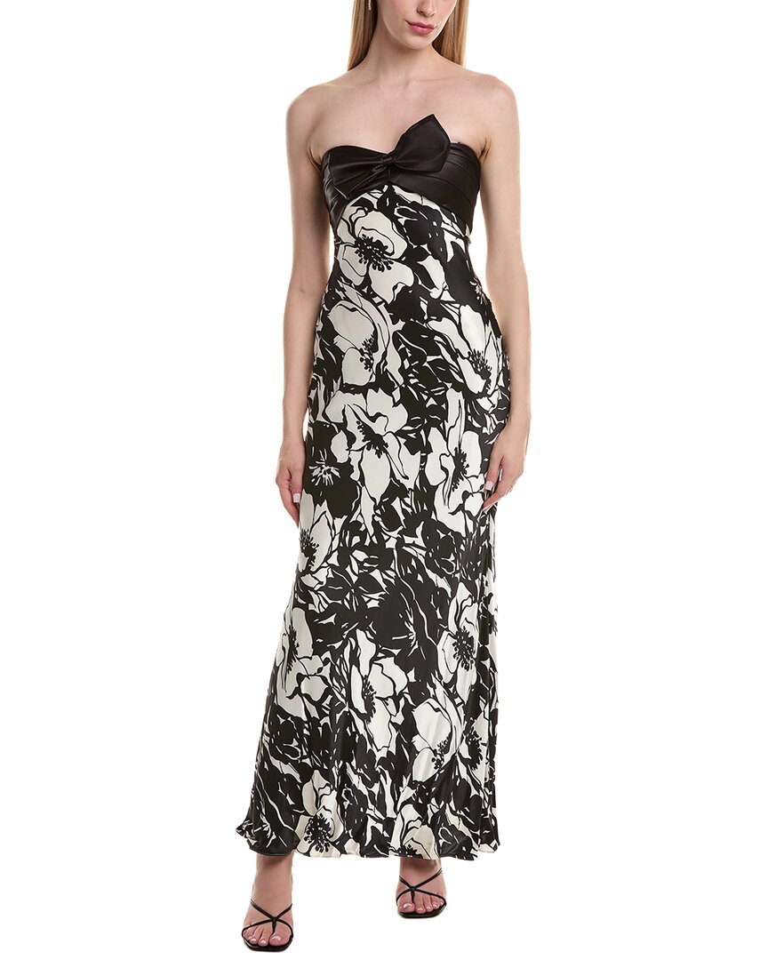 Issue New York Bow Bodice Maxi Dress In Black