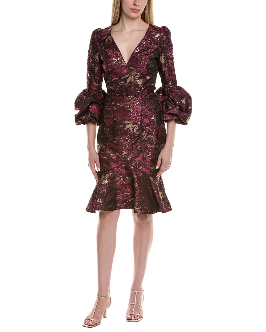 Issue New York Midi Dress In Brown
