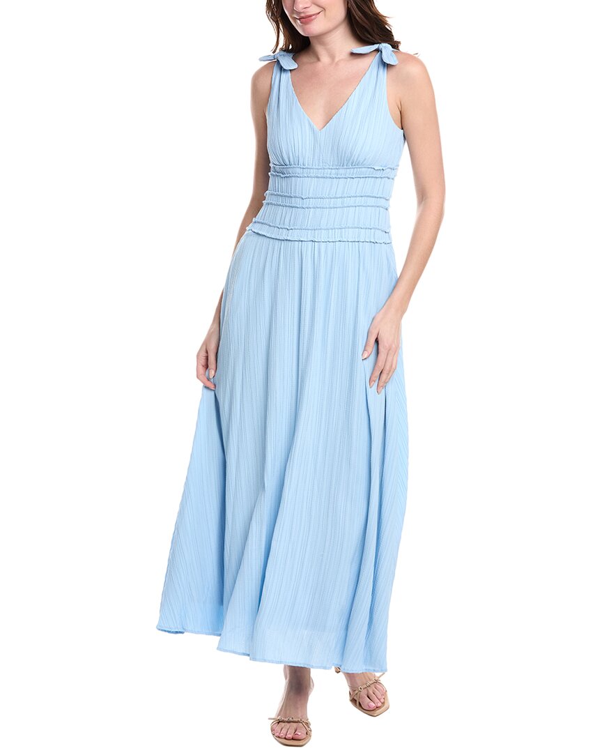lace dress with sleeves blue High Neck Lace Dress-Blue main image 0