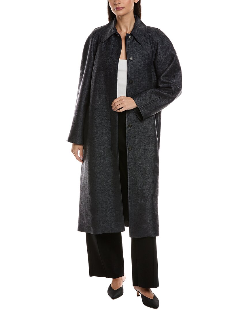 A.l.c . Spencer Linen-blend Coat In Black