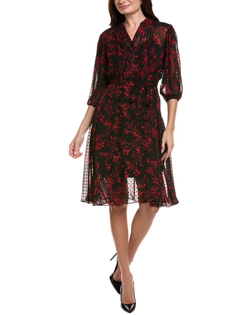Nanette Lepore Nanette  Chiffon Midi Dress In Animal Print