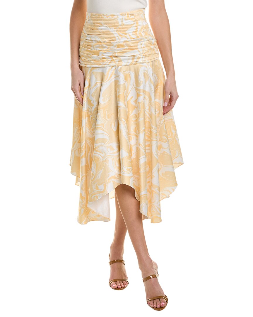 Aiifos Andie Midi Skirt In Yellow