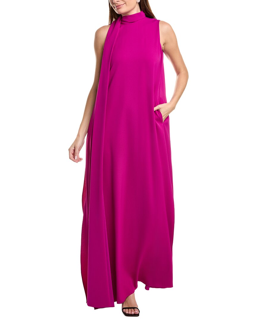 Black Halo Henna Gown In Pink
