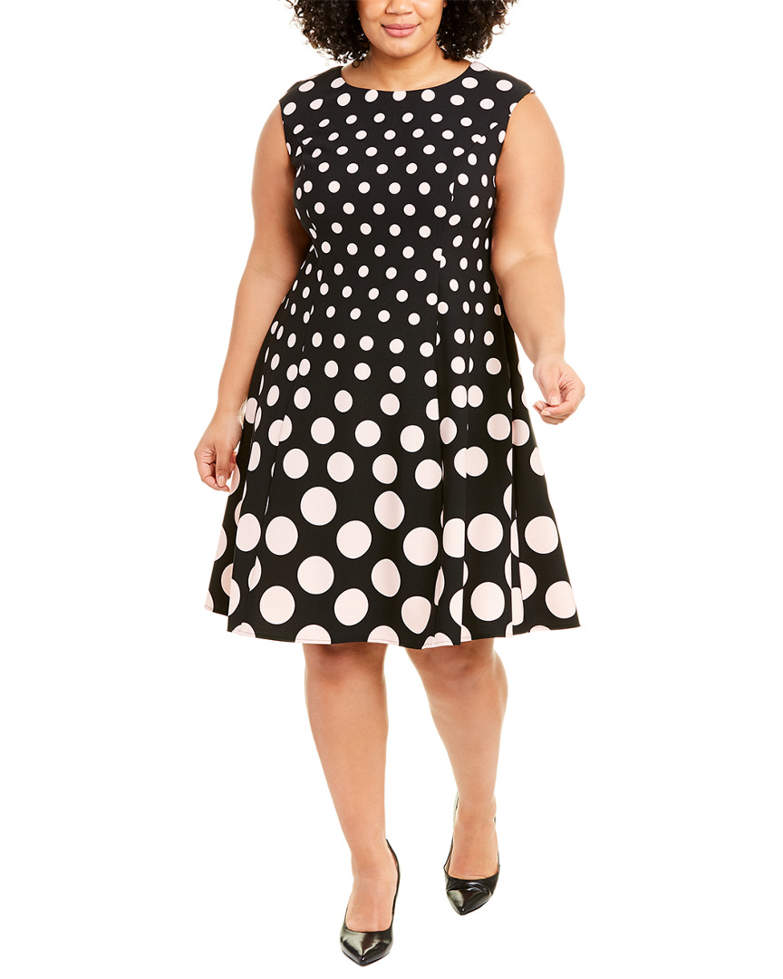 Image of London Times Plus Knit A-Line Dress