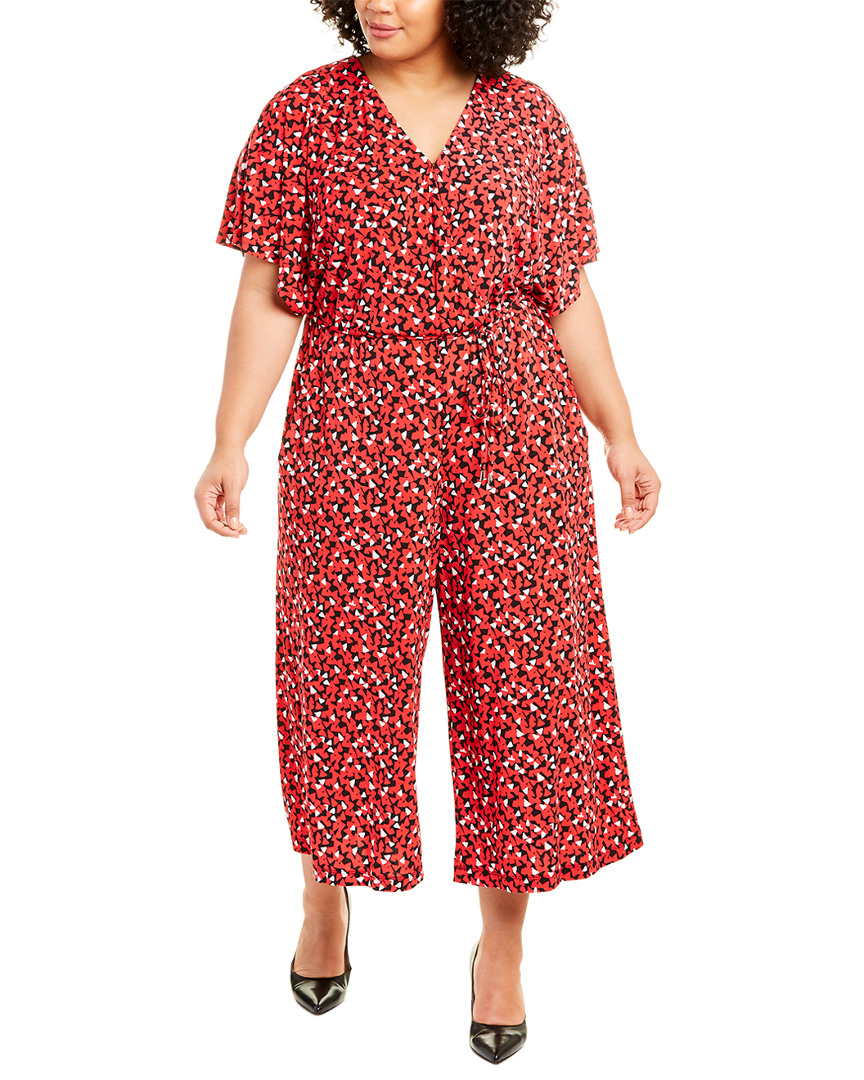 Image of London Times Plus Kimono Wrap Jumpsuit