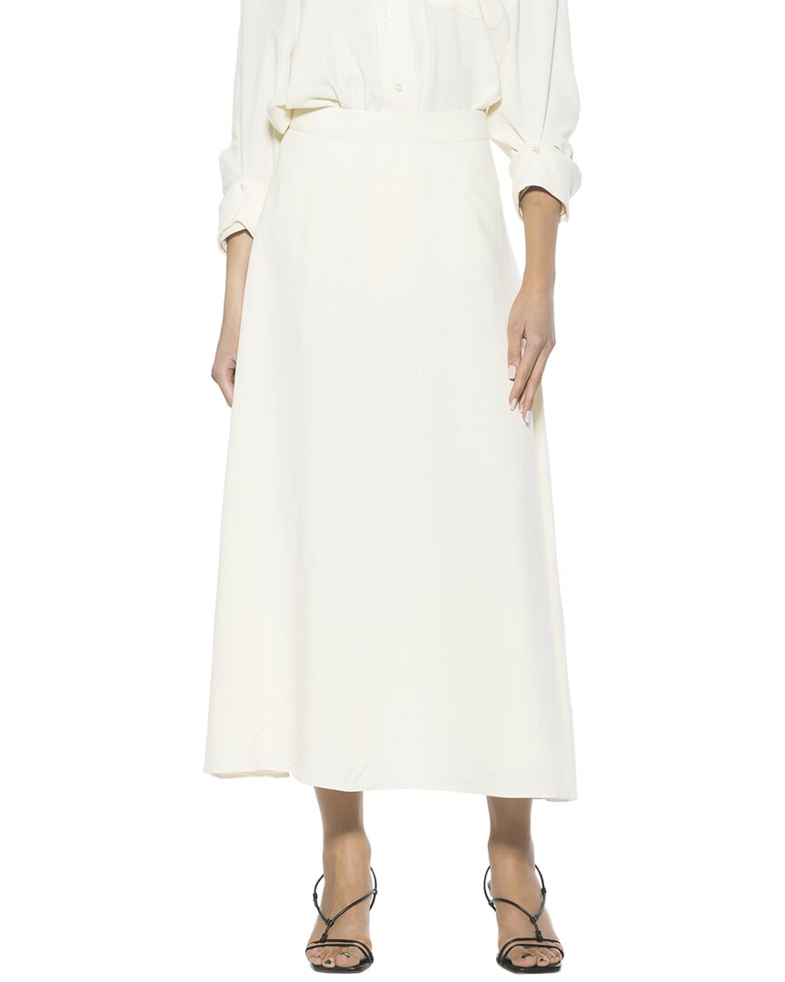 Alexia Admor Brilyn Linen-blend Maxi Skirt In White