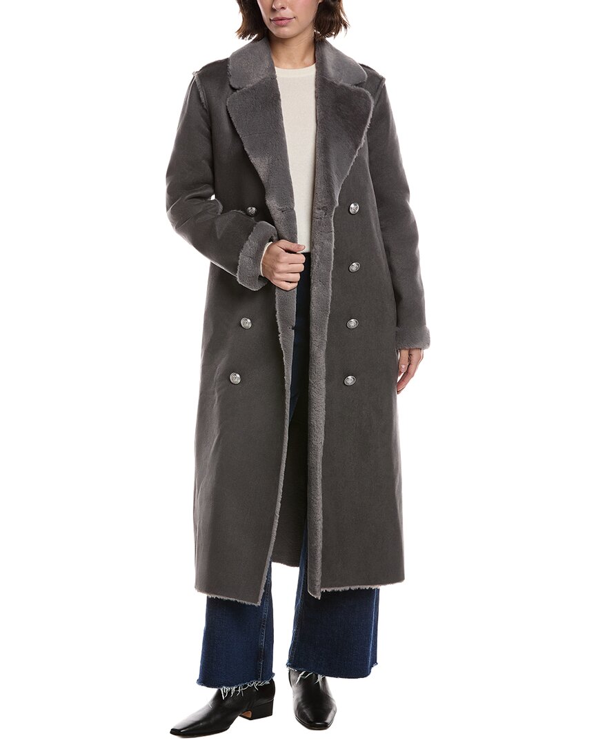 L'agence Citron Maxi Coat In Gray