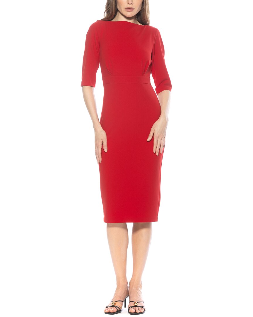 Alexia Admor Seraphina Boatneck Sheath Dress In Red