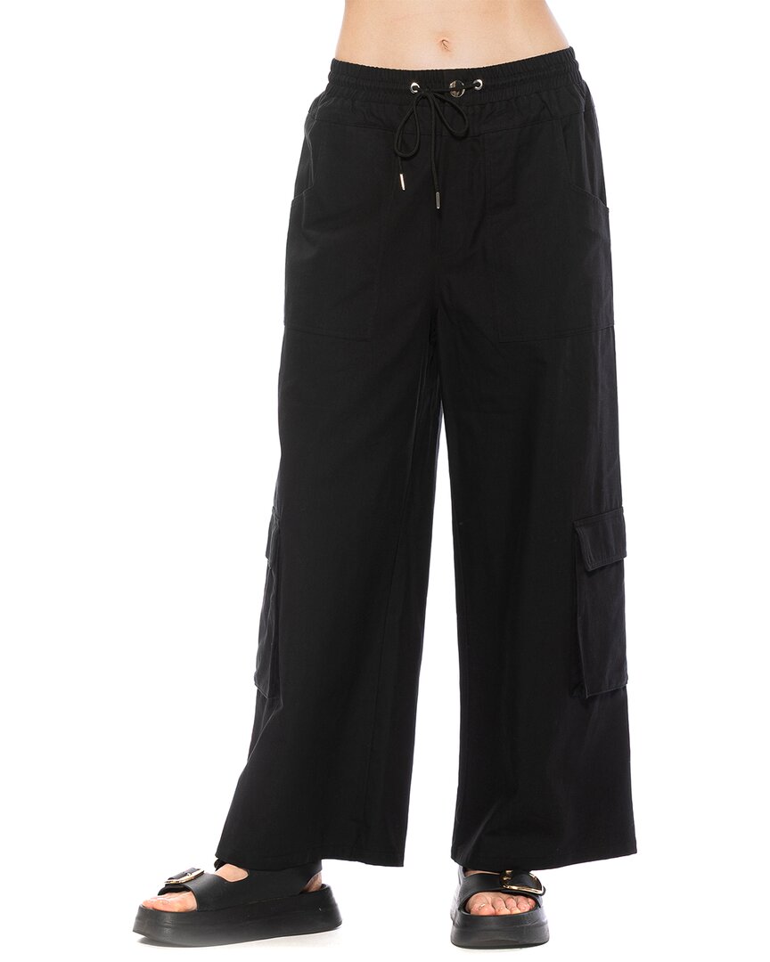 Alexia Admor Evren Drawstring Waist Cargo Pants In Black