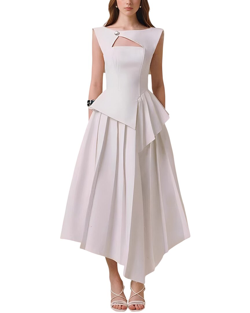 Silvia Rufino Midi Dress In White