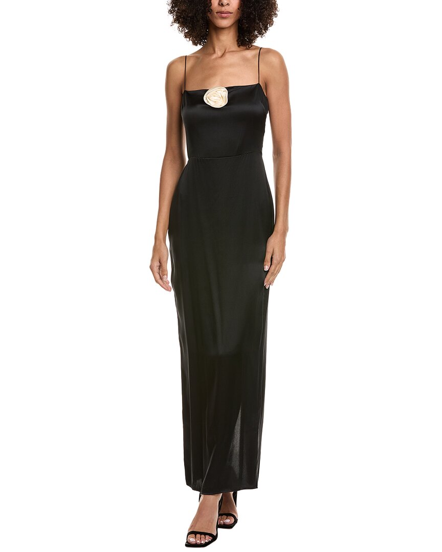 Jl Luxe Silk Maxi Dress In Animal Print