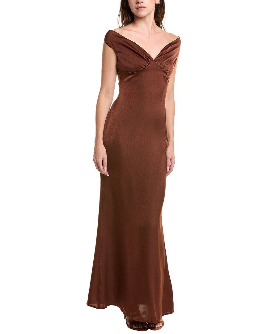 Jl Luxe Maxi Dress In Brown