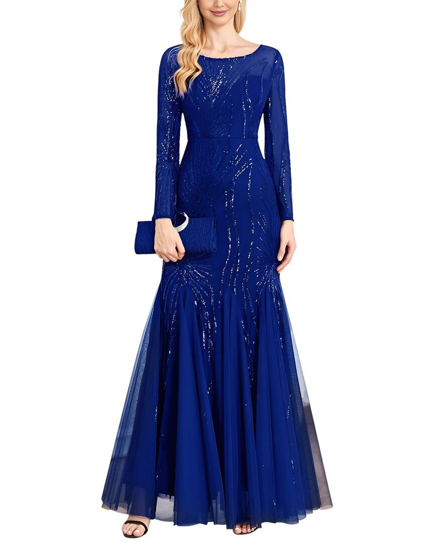 Vincent Maxi Dress In Blue