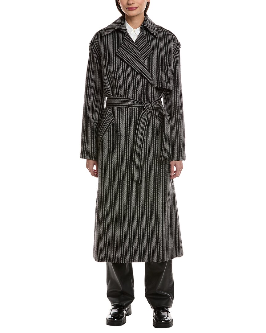 Rag & Bone Jennie Wool Trench Coat In Gray