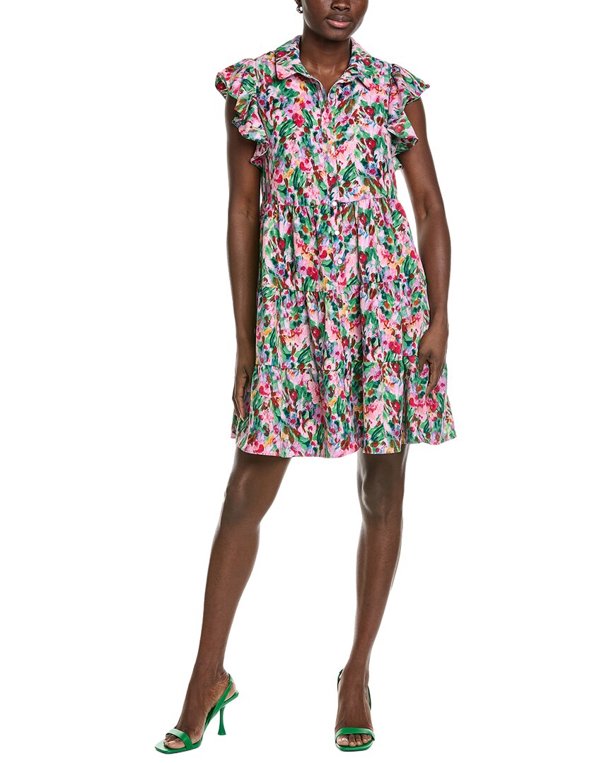 Maison Tara Elisa Crinkle Stretch Crepe Mini Dress In Pink