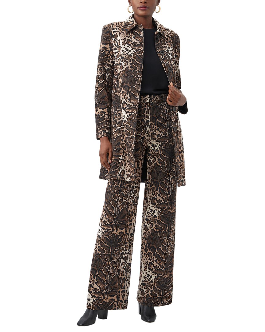 Trina Turk Asher 2 Buttoned Animal-print Coat In Animal Print