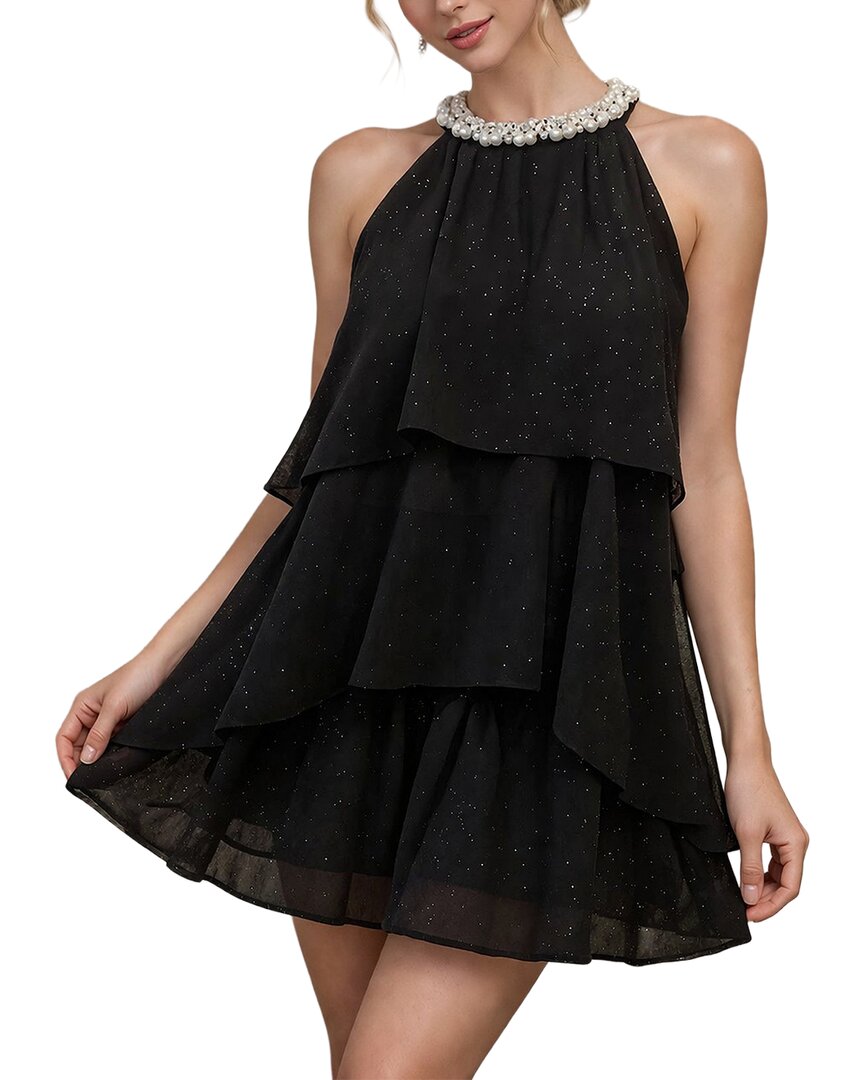 Ariel Tesoro Mini Dress In Black