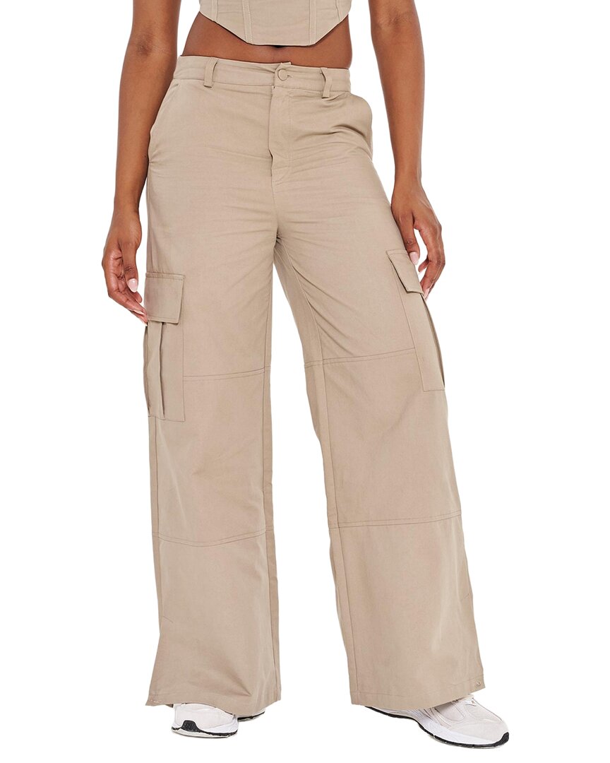 Extro & Vert Extro&vert Cargo Pocket Panel Trouser In Tan