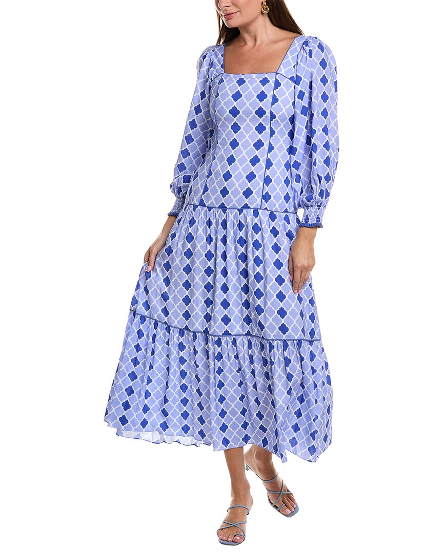 Garrie B Midi Dress In Blue